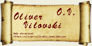 Oliver Vilovski vizit kartica